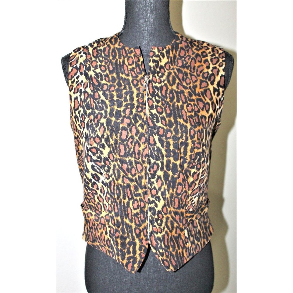 ELLIOT‎ LAUREN vintage animal print vest S